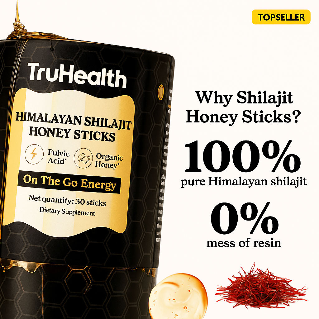TruHealth™ | Pure Shilajit Honey Sticks