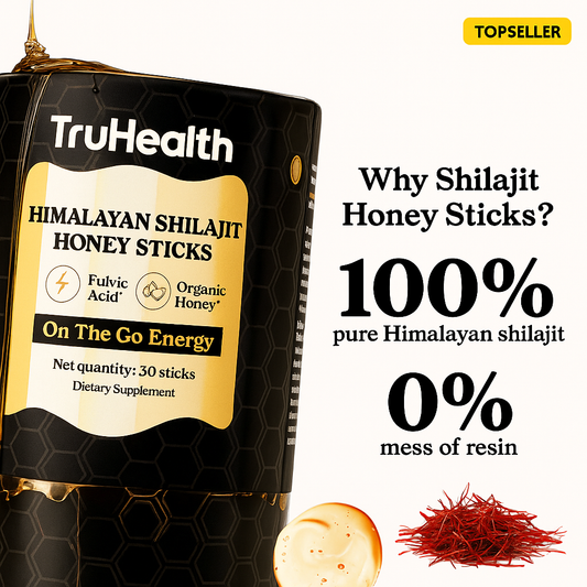 TruHealth™ | Pure Shilajit Honey Sticks