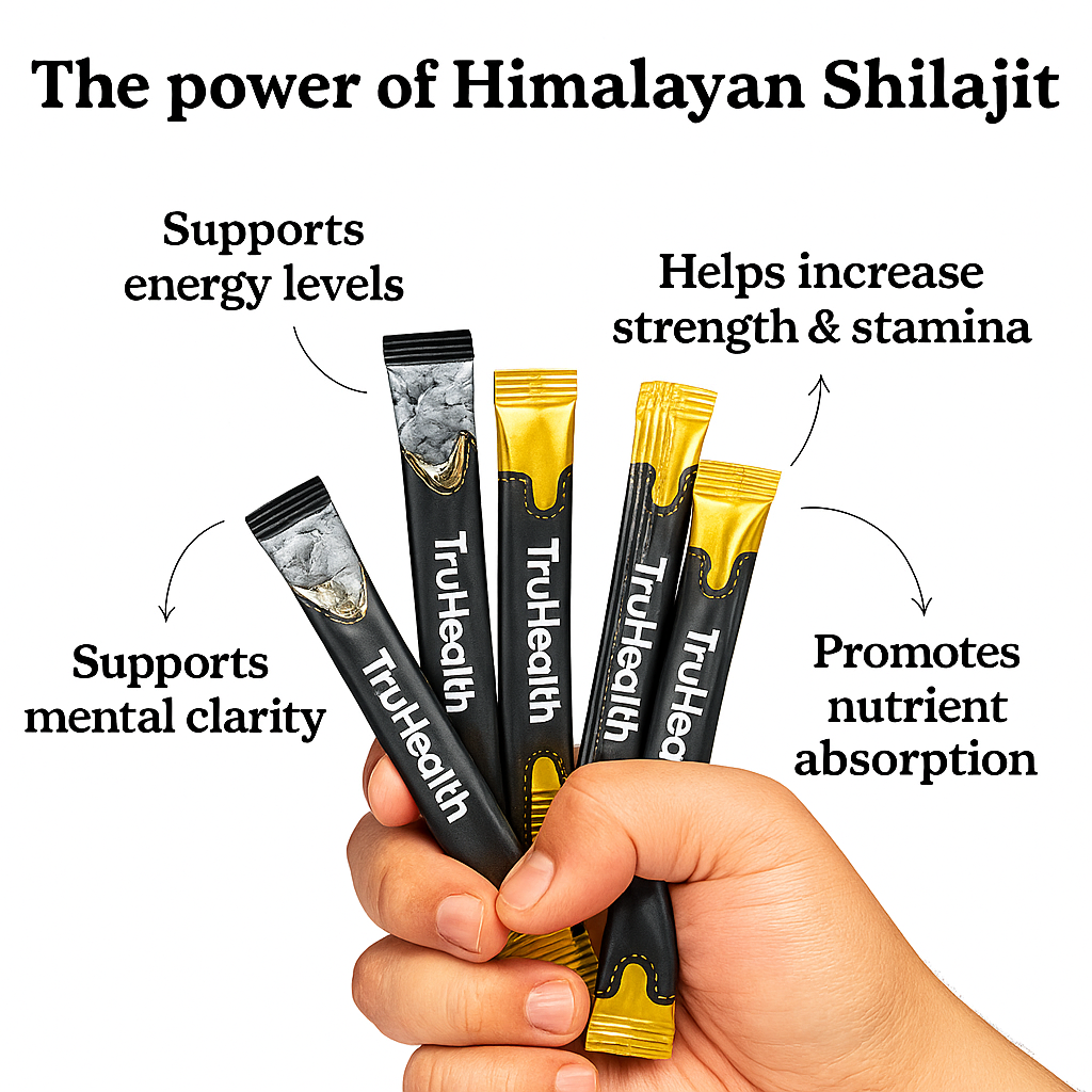 TruHealth™ | Pure Shilajit Honey Sticks